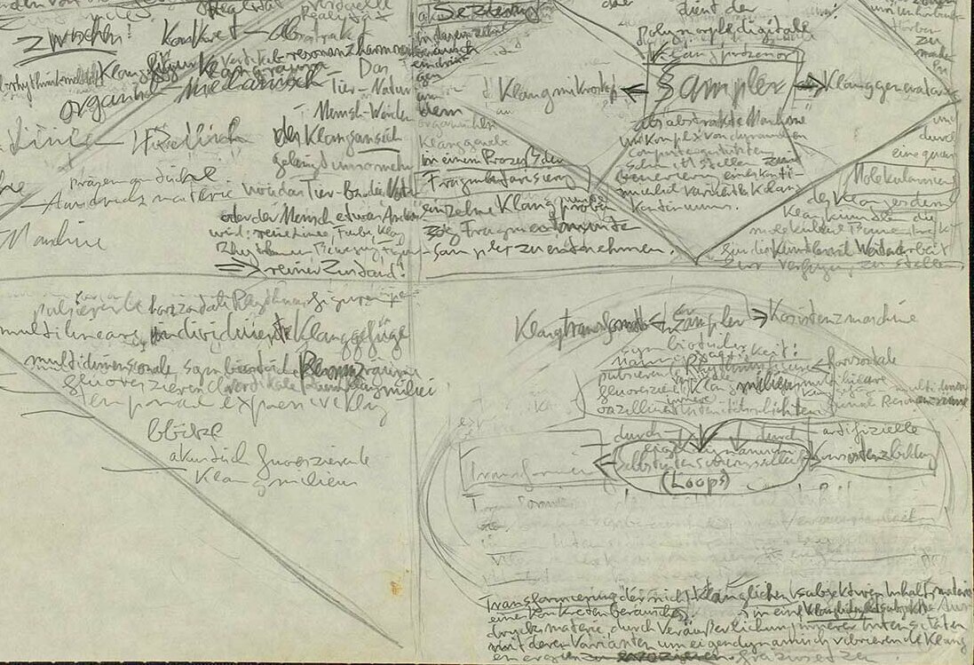 © Badische Landesbibliothek Sonic Lines n'Rooms Entwurf zur KonsistenzplanKarte RaumklangKomposition